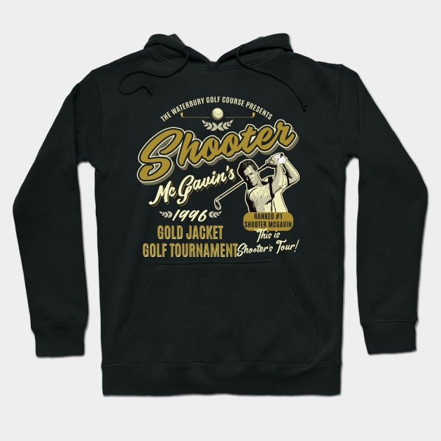 Shooter McGavin Gold Jacket Golf Tournament Hoodie by Alema Art